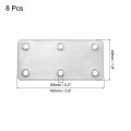 Uxcell 8 Pcs Flat Straight Brace Brackets 3 9 X 1 Inch Mending Plates Connector Furniture Repair Fixing Joint Stainless Steel