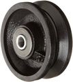 Rwm Casters Vir-0415-08 4 Diameter X 1-1 2 Width Cast Iron V-groove Wheel With Straight Roller Bearing 700 Lbs Capacity Black 