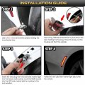 4-pieces Vipmotoz Smoke Lens Front Amber Rear Red Led Strip Side Marker Light Fender Parking Lamp Pair Replacement For