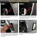 4-pieces Vipmotoz Smoke Lens Front Amber Rear Red Led Strip Side Marker Light Fender Parking Lamp Pair Replacement For