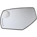 Left Side Replacement Mirror Glass Fit For 2014-2018 Gmc Sierra 1500 4 3l 5 Chrome Flat Heated W Arrow Signal Blind Spot 