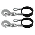 Grip 36 Trailer Hitch Cables 2 Pack Heavy Duty Vinyl Coated Clevis Hooks 7000 Pound Capacity Boat Rv 
