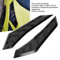 Hood Scoops Vents Automotive Window Louvers 2 Pcs Gloss Black Bonnet Cover Rubber Front Vent Universal For Car Baffle
