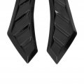 Hood Scoops Vents Automotive Window Louvers 2 Pcs Gloss Black Bonnet Cover Rubber Front Vent Universal For Car Baffle