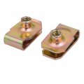 Uxcell 25pcs 65mn Spring Steel Speed Fastener U Nut Clip Brass Tone For M5 Screw Bolt