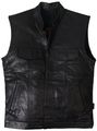 Hot Leathers Mens Heavy Weight Leather Vest Black Medium 