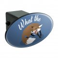 Brown Fox What The Pun Funny Oval Tow Trailer Hitch Cover Plug Insert