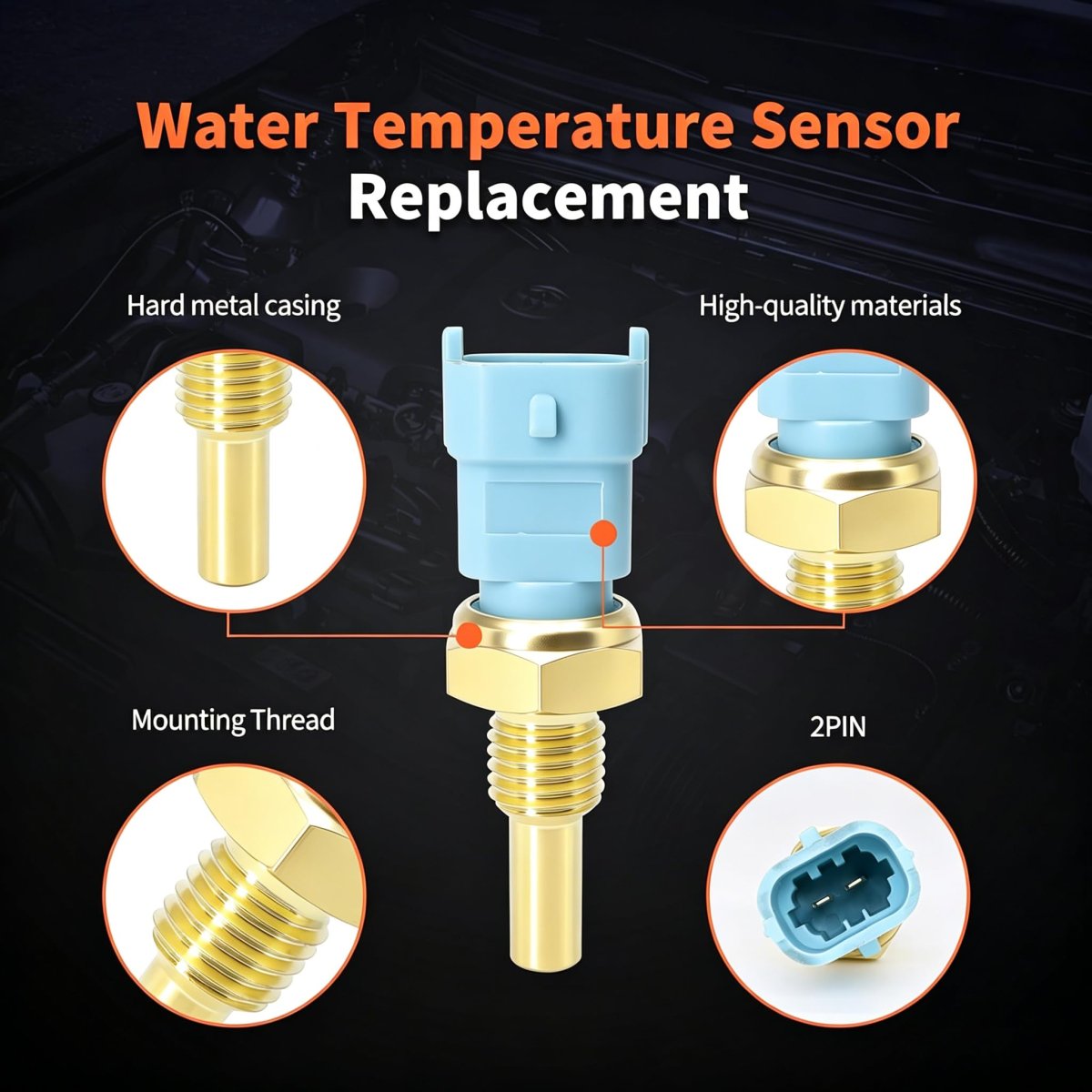 Water Temperature Sensor 0281002209 For Polaris Sportsman Ranger Rzr Scrambler Ace 500 570 700 800 900 Xp 1000 Efi
