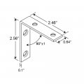 Prime-line Mp11356-4 Corner Bracket 2-1 2 In Steel Construction Zinc-plated L-angle 4 Pack