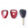 For Porsche Boxter 911 Cayman Remote Key Case Shell Trim Carbon Fiber Red Black Bsjb