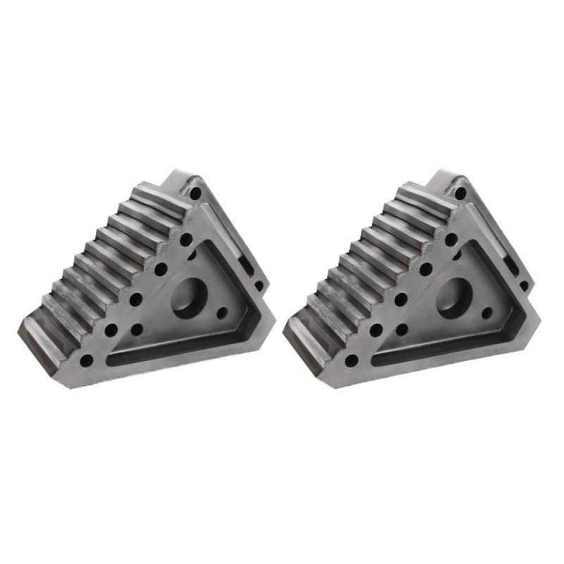 Extreme Max 5001 5772 2 Heavy-duty Solid Rubber Wheel Chock With Handle Value 2-pack