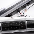 3rd Brake Light For 1999-2007 Chevy Silverado Gmc Sierra1500 2500 3500 Cargo Rear Led High Mount Stop Black Housing Clear Lens