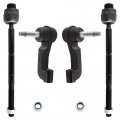 4pcs Front Inner Outer Tie Rod Ends For Jeep Liberty 2002 2003 2004 2005 Sport Utility 4 Door Es3535 Es3536 Ev402 