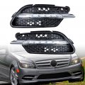 Anzios Replacement For W204 Mercedes Accessories Fog Light Lamp Daytime Running Drl Compatible With Benz Amg Sport 2008-2011