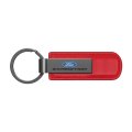 Ford Expedition Official Licensed Key Chain Red Pu Leather Strap With Gunmetal Gray Metal Bar 3 75 In X 1 Modern Style Model