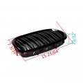 Anzios Front Kidney Grille Grill Replacment For Bmw X5 X5m X6 X6m Hybrid E70 E71 E72 Glossy Black Dual Slats