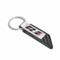 Ipick Image For Chevrolet Camaro Zl1-1le Silver Metal Plate Carbon Fiber Texture Black Pu Leather Key Chain Keychain Official
