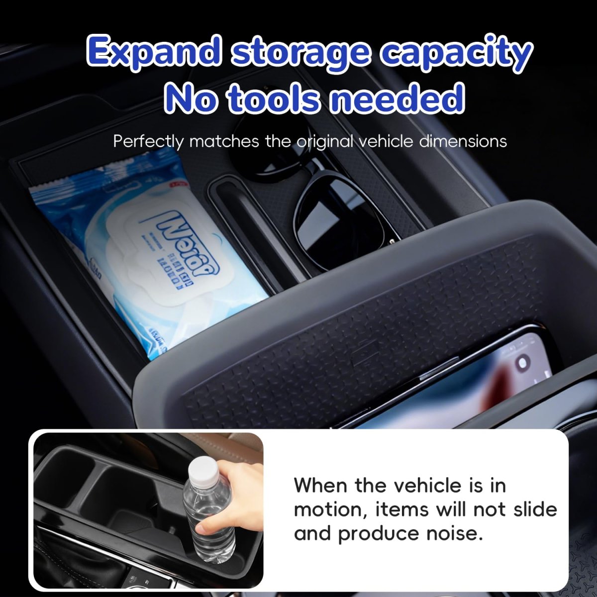 Center Console Organizer Tray And Cup Holder Insert For 2025 Chevy Equinox 3 Piece Silicone Car Mat Set Non Slip Washable