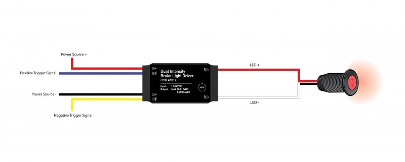 Oznium Dual Intensity Brake Light Led Driver