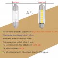 Wiseshine Festoon Dome Led Bulbs C5w Natural White 4500k 6418 Bulb 6411 6423 De3425 De3423 38mm 39mm Dc 12v For Automotive