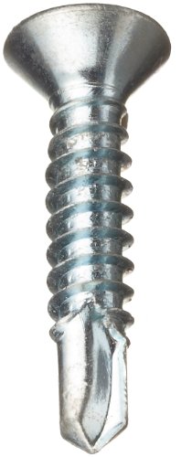 Zinc Plated Steel Self Drilling Screws 6-20 Thread 1 In Length 82 Degrees Flat Head Phillips Drive 2 Drill Point Pack Of 100