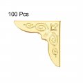 Uxcell Metal Book Corner Protectors Edge Cover Guard 30 X 6mm Gold Tone 100pcs
