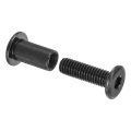 10 Sets Screw Post Male M6x20mm Carbon Steel Rivets Female M6x15mm Hex Drive Binding Screws Belt Buckle Bolts Leather Fastener 
