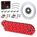 Heavy Duty O-ring Drive Chain And Sprockets Kit For Yamaha Warrior 350 Yfm350x 1989-2004 Red