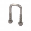 Uxcell M6 Thread 45mm Length 304 Stainless Steel Square U Bolt Silver Tone 4pcs