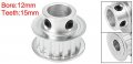 Uxcell Aluminum Xl 15 Teeth 12mm Bore Timing Belt Idler Pulley Flange Synchronous Wheel For 10mm 3d Printer Cnc