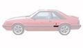 1985 1986 Mustang Lx Front Of Rear Wheel Quarter Body Molding Drivers Side