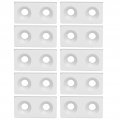 Aluminum Alloy End Cap Plate Double Hole Cover Profile Lightweight Sturdy Easy For Installation Disassembly Industrial Frame 