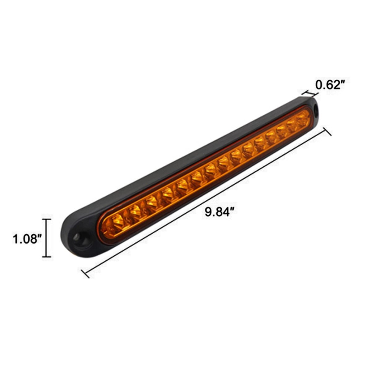 2 Pack 10 15 Led Trailer Tail Light Bar Third Brake Strip Stop Turn Lights Assembly Truck Rear Identification Waterproof For