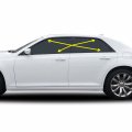 Optix Window Trim Chrome Delete Blackout Precut Vinyl Wrap Overlay Kit For And Fits Chrysler 300 2011-2020 Carbon Fiber Black 