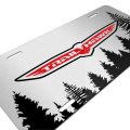 Ipick Image Made For Jeep Trailhawk Forrest Sillhouette Graphic Brush Special Aluminum Metal License Plate
