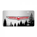 Ipick Image Made For Jeep Trailhawk Forrest Sillhouette Graphic Brush Special Aluminum Metal License Plate
