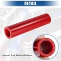 Uxcell 1 Id 6 Length 4-ply Reinforced High Temp Straight Coupler Silicone Reducer Hose Red For Car Intercooler Intake Piping