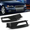 G-plus Front Bumper Fog Light Lamp Cover Grille Compatible With Audi A4 S-line S4 2013-2015 8k0807681l 8k0807682m