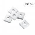 Uxcell Square Nuts M6x13mmx4mm Zinc-plated Metric Coarse Thread Assortment Kit 200 Pcs