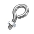 Eye Bolts M10 X 26mm 304 Stainless Steel Threadedbolt Silver Eye Hooks With Nut For Hanging Or Securing Cables 