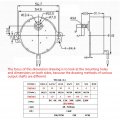 Fielect 2pcs Synchronous Motor Ac 110v 8-10rpm Turntable Cw Ccw Direction 4w Tyc-50 Double Flat Tapping Shaft