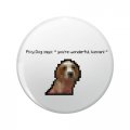 Pixy Dog Pixel Art Puppy Keychain Youre Wonderful Human Inspirational Phrase Double Sided 3d Resin Stainless Steel Key Ring 1 