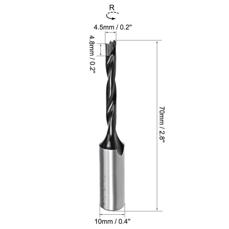 A Brad Point Drill Bits For Wood 4 5mm X 70mmward Turning Hss For Woodworking Carpentry Drilling Tool
