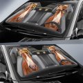 Funny Horse Driver Auto Windshield Sunshade Blocks Farm Pet Universal Sunshield For Foldable Couple Animal Sun Shade Protector
