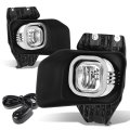 Auto Dynasty Compatible With Ford F-250 350 450 550 Super Duty Bumper Driving Fog Lights Wiring Kit Bezel Switch Chrome Lens