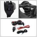 Auto Dynasty Compatible With Ford F-250 350 450 550 Super Duty Bumper Driving Fog Lights Wiring Kit Bezel Switch Chrome Lens