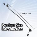 16 Awg 4 Pin Flat Trailer Light Wiring Extension Vehicle-side And-side Trailer Wire Harness With Rubber Dust Cover