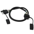 16 Awg 4 Pin Flat Trailer Light Wiring Extension Vehicle-side And-side Trailer Wire Harness With Rubber Dust Cover 