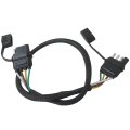 16 Awg 4 Pin Flat Trailer Light Wiring Extension Vehicle-side And-side Trailer Wire Harness With Rubber Dust Cover