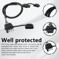 16 Awg 4 Pin Flat Trailer Light Wiring Extension Vehicle-side And-side Trailer Wire Harness With Rubber Dust Cover